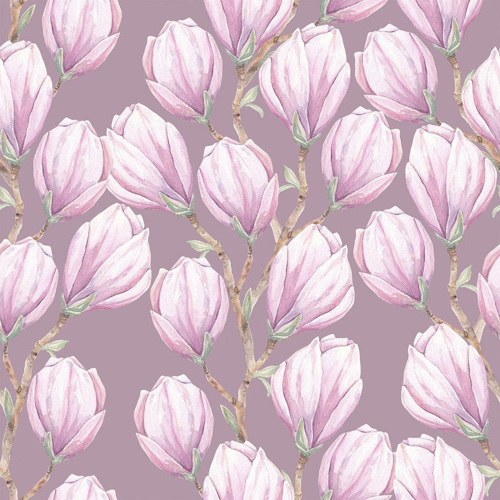 Voguish Pink Wallpaper with Pink Flowers Fashionable - uniqstiq