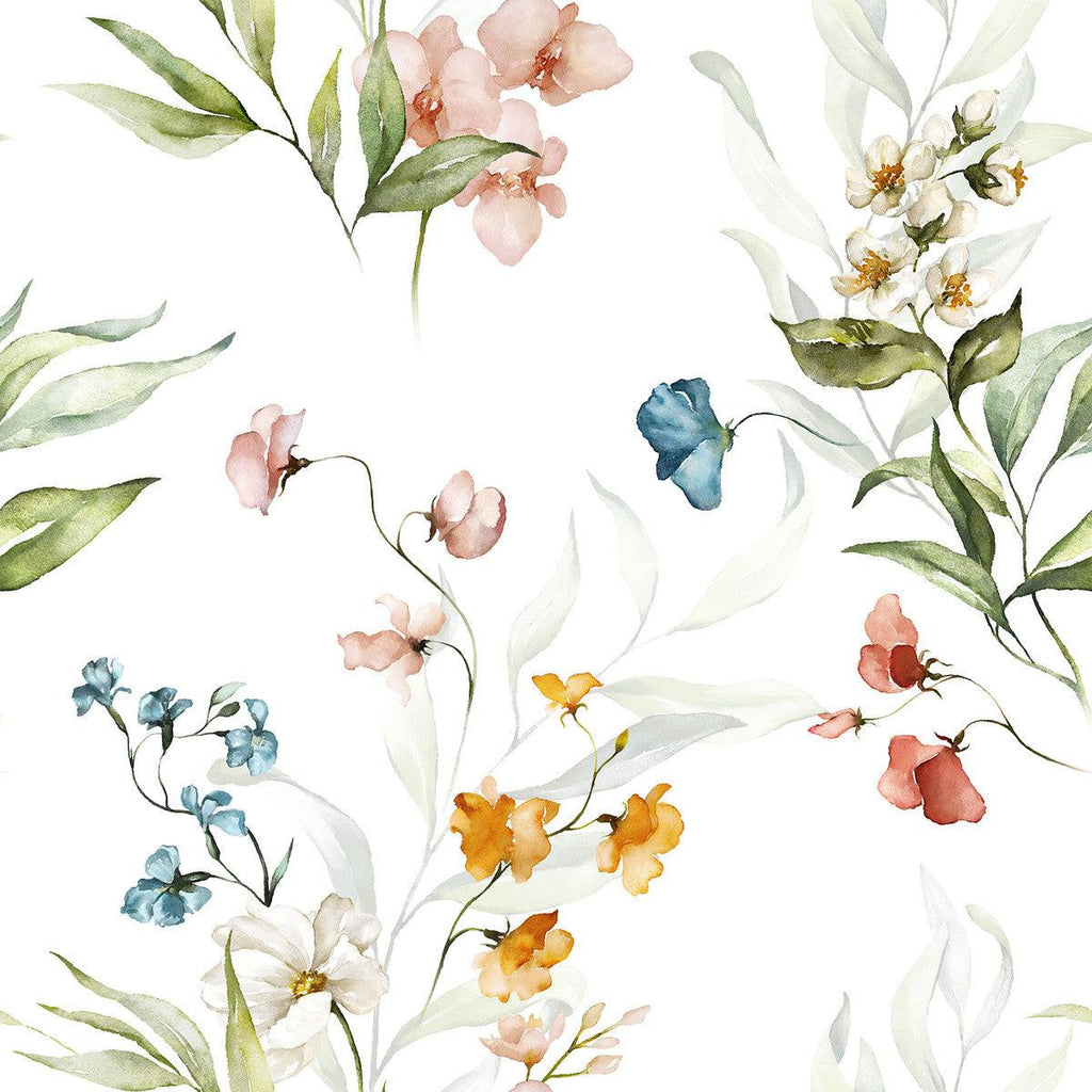 Watercolored Little Flowers Wallpaper uniQstiQ Floral