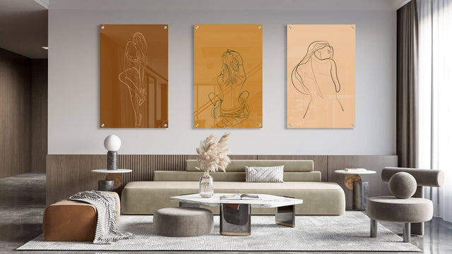 Woman Design Set of 3 Prints Modern Wall Art Modern Artwork Image 1