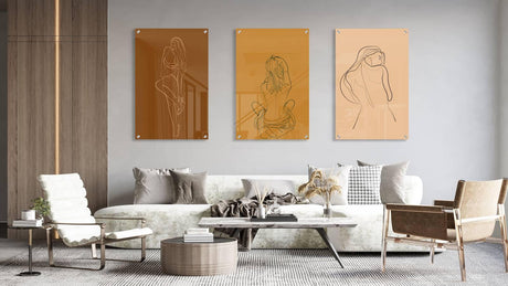 Woman Design Set of 3 Prints Modern Wall Art Modern Artwork Image 2