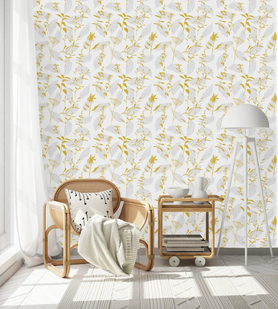 Yellow Herbs Wallpaper - uniqstiq